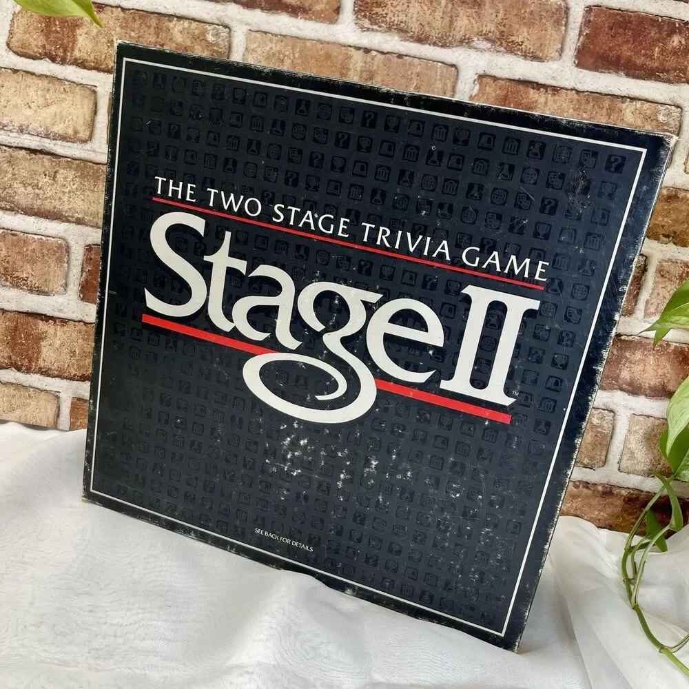 VTG 1985 Milton Bradley Stage II, The Two Stage Trivia Game, Complete, Used